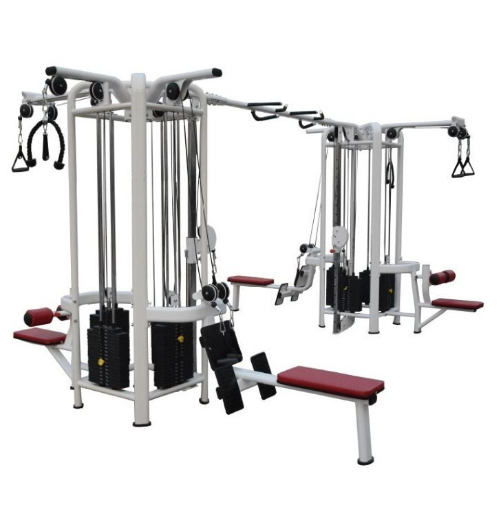 8 Station Multi Gym Perfect voor Krachttraining en Cable Crossover Chest Oefeningen