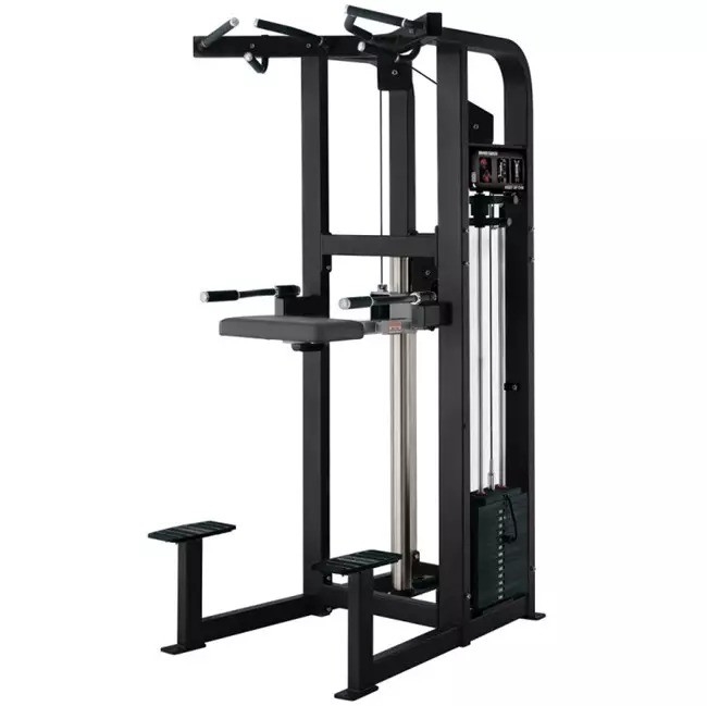 Steel Dip/Chin Assisted Chin Pull Up Machine voor krachttraining in commerciële sportschool